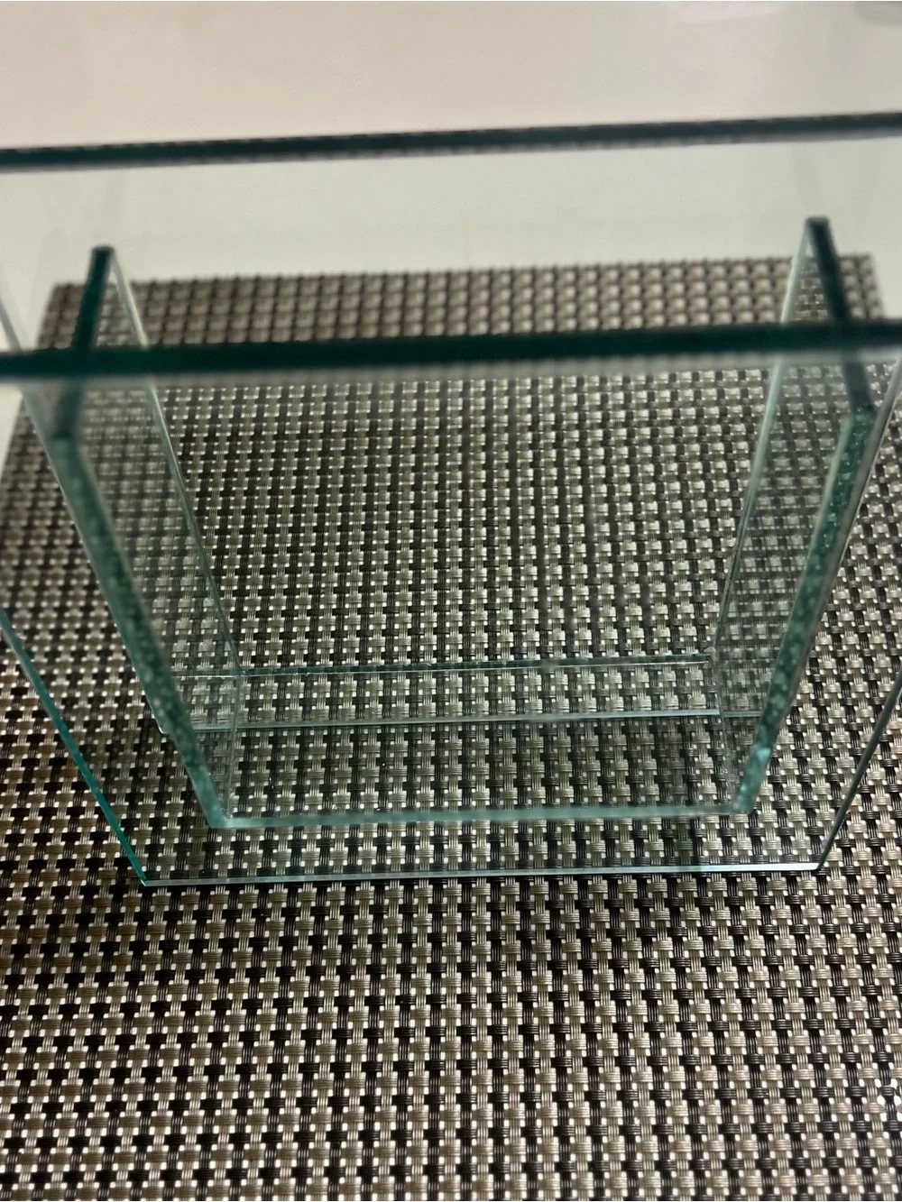 Clear Glass Bath Organizer - Transparent Glass Storage
